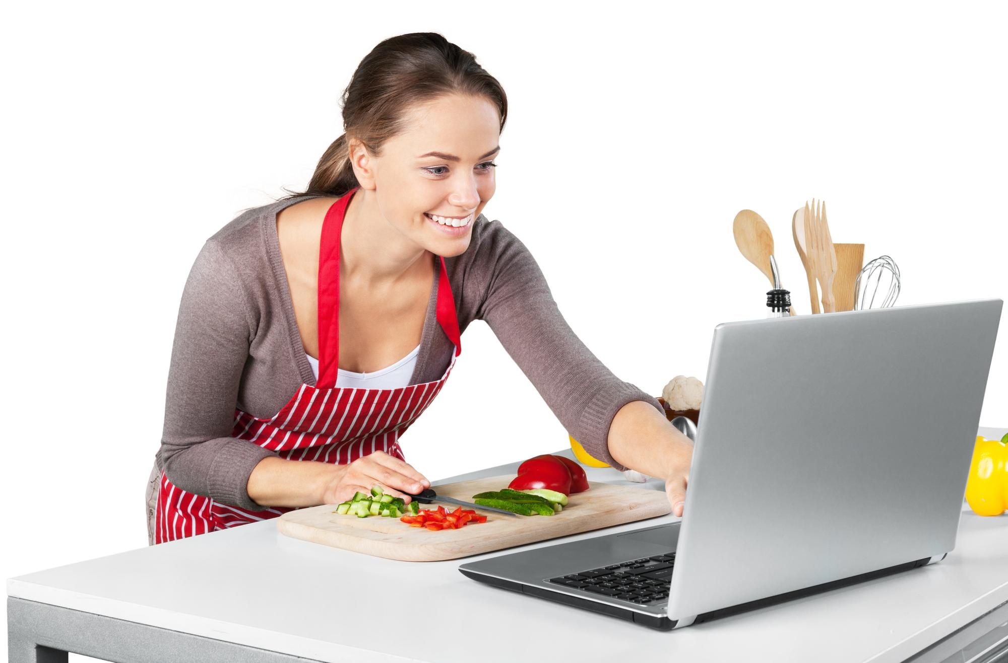 Student joining online cooking class